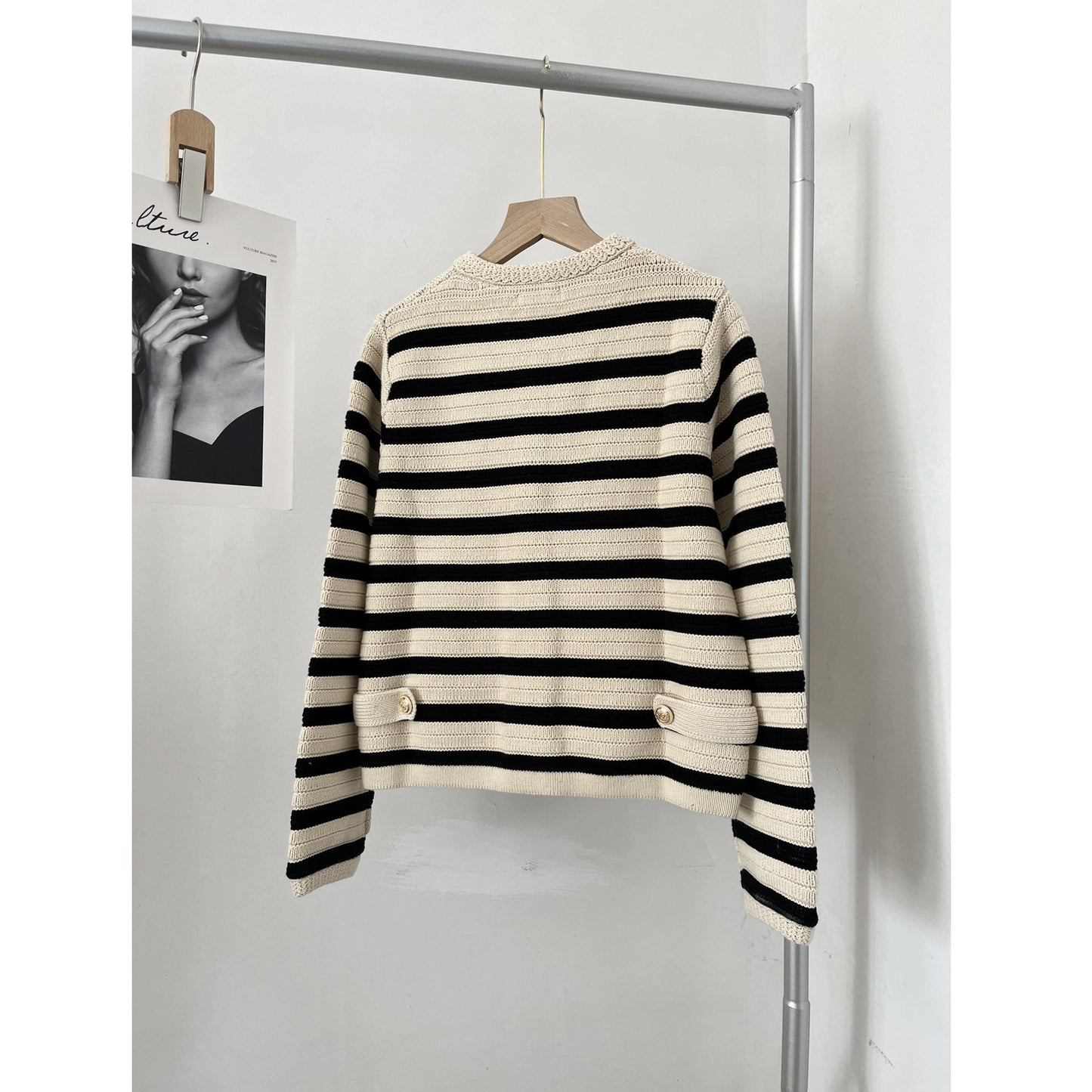Shannon – Schlanker Damen-Strickcardigan mit Streifenmuster