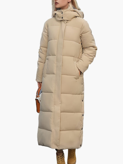 Damen Winter Steppmantel mit Kapuze, modisch und warm, ideal für kalte Tage