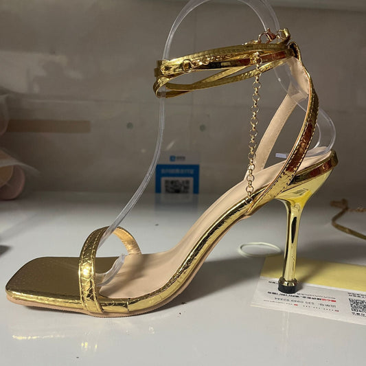Jessica – Hochwertige Damen-Ankle-Ring Schnür-Heels