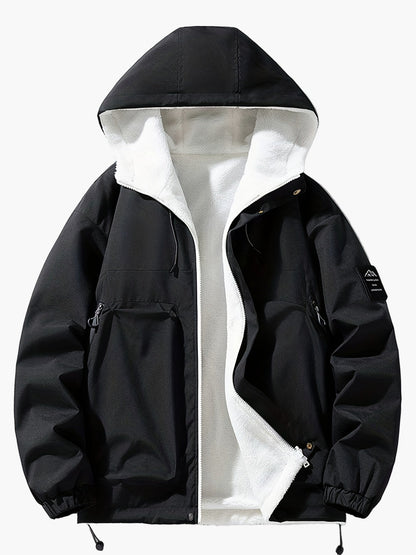 Herren Freizeit Winterjacke mit Kapuze – Modische Outdoor Übergangsjacke, Alltag & Streetwear