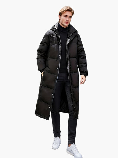 Herren Daunen-Steppmantel Lang Casual Winter Outdoor Parka