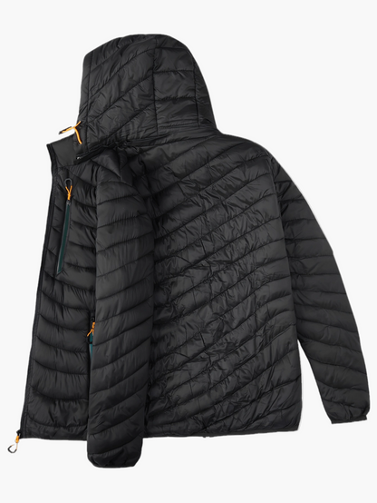 Herren Steppjacke mit Kapuze – Outdoor Freizeitjacke, Winddicht, Übergangsjacke