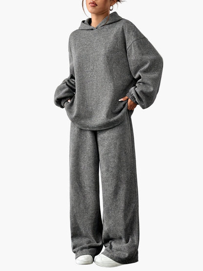 Damen Freizeit Hoodie & Jogginghose Set – Bequemer Loungewear Trainingsanzug für Herbst und Winter