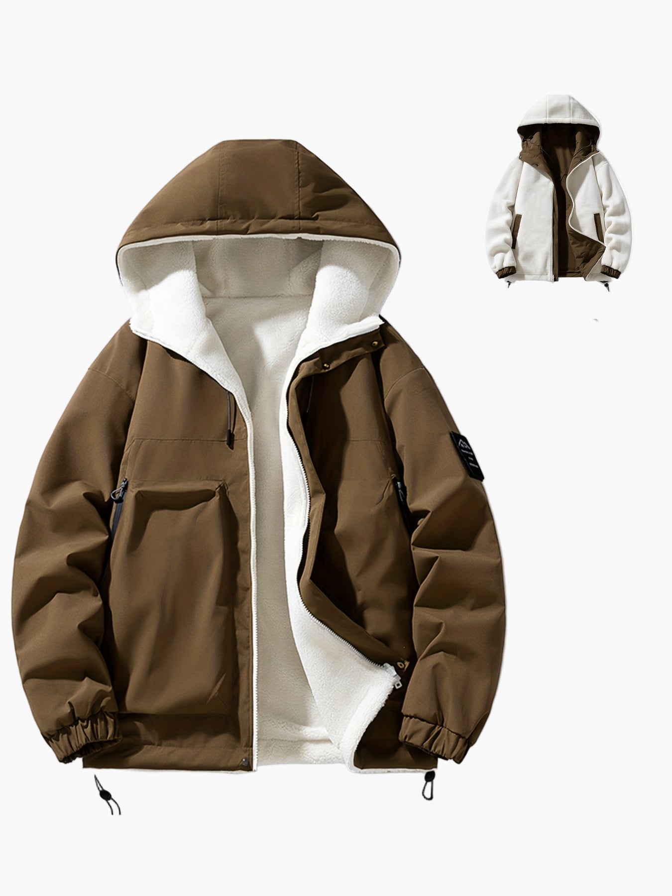 Herren Freizeit Winterjacke mit Kapuze – Modische Outdoor Übergangsjacke, Alltag & Streetwear