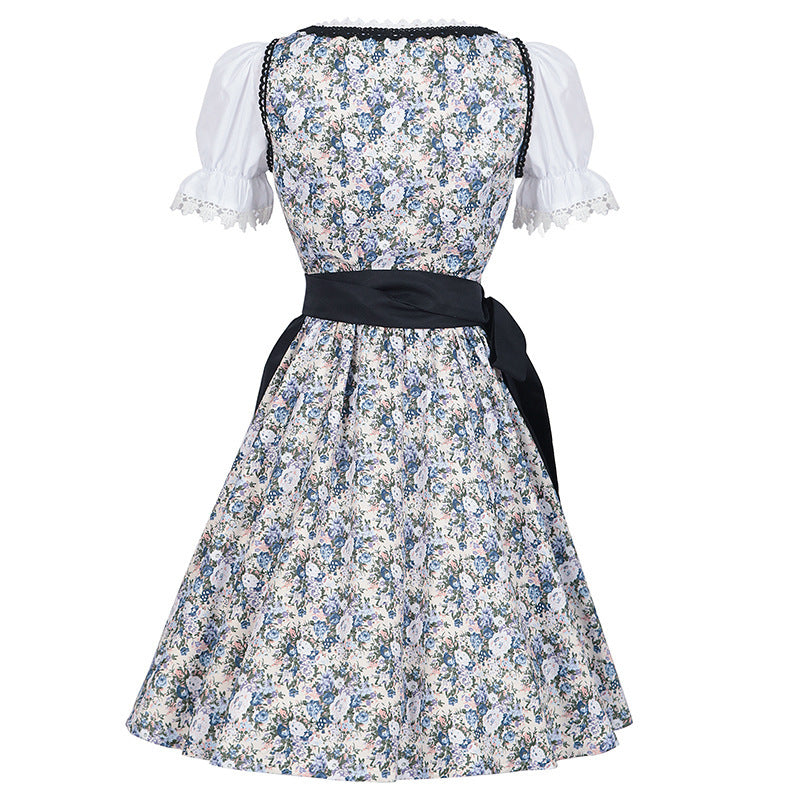 Damen Dirndl Kleid im traditionellen Trachtenstil für Oktoberfest und Bühnenauftritte