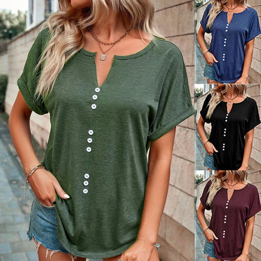 Donna – Sommerbluse mit Knopfdesign