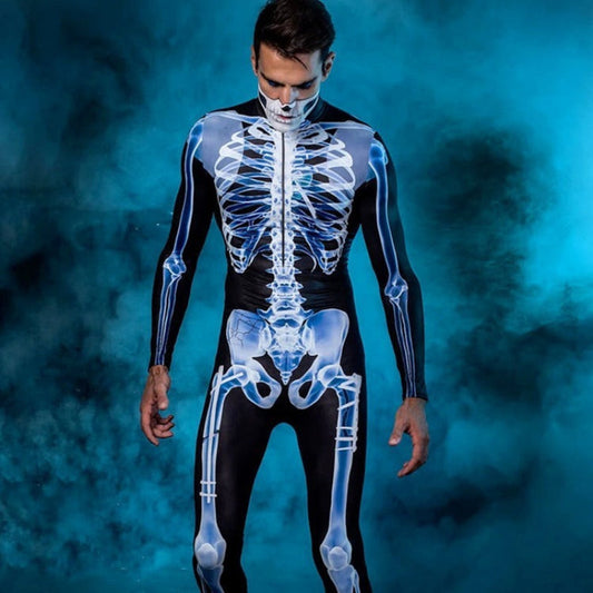 Halloween Ganzkörperkostüm Skelett X-Ray für Damen und Herren – Perfektes Kostüm für Halloween-Partys