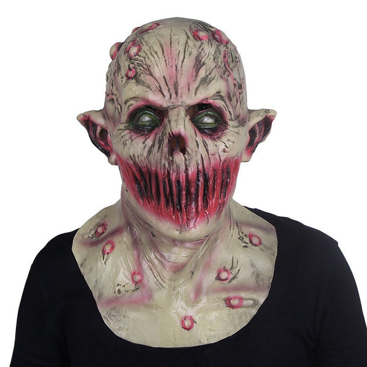 Halloween Unisex Latex Maske – Gruselige 'Deadly Silence' Party Vampir Maske für Erwachsene