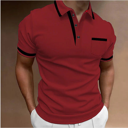 Herren Slim Fit Polohemd – Elegantes Freizeitshirt mit Kragen und Brusttasche, Kurzarm