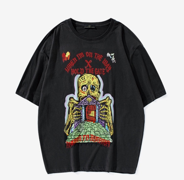 Jeff – Kurzärmeliges T-Shirt mit Fransen