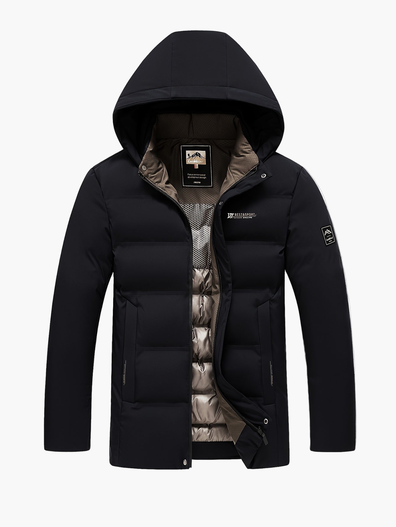 Herren Winter Steppjacke mit Kapuze – Wärmende Outdoorjacke für Alltag & Freizeit