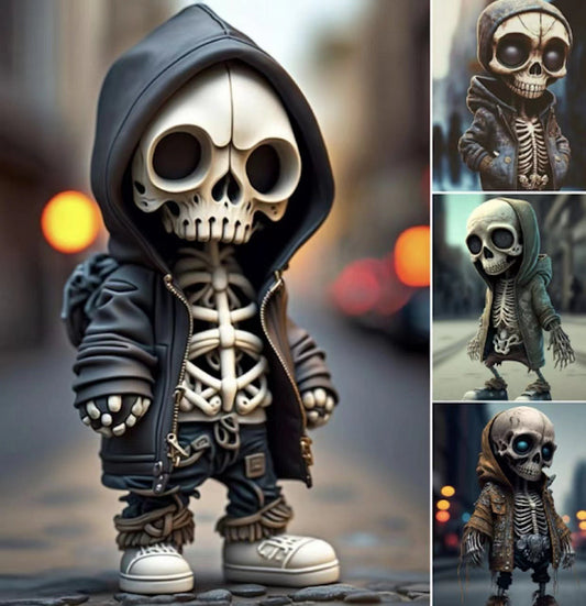 Halloween Skelettpuppe Figur – Coole Deko für Party, Zuhause & Schreibtisch – Unisex Sammlerfigur