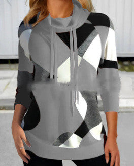 Tara – Modischer bedruckter Rollkragenpullover