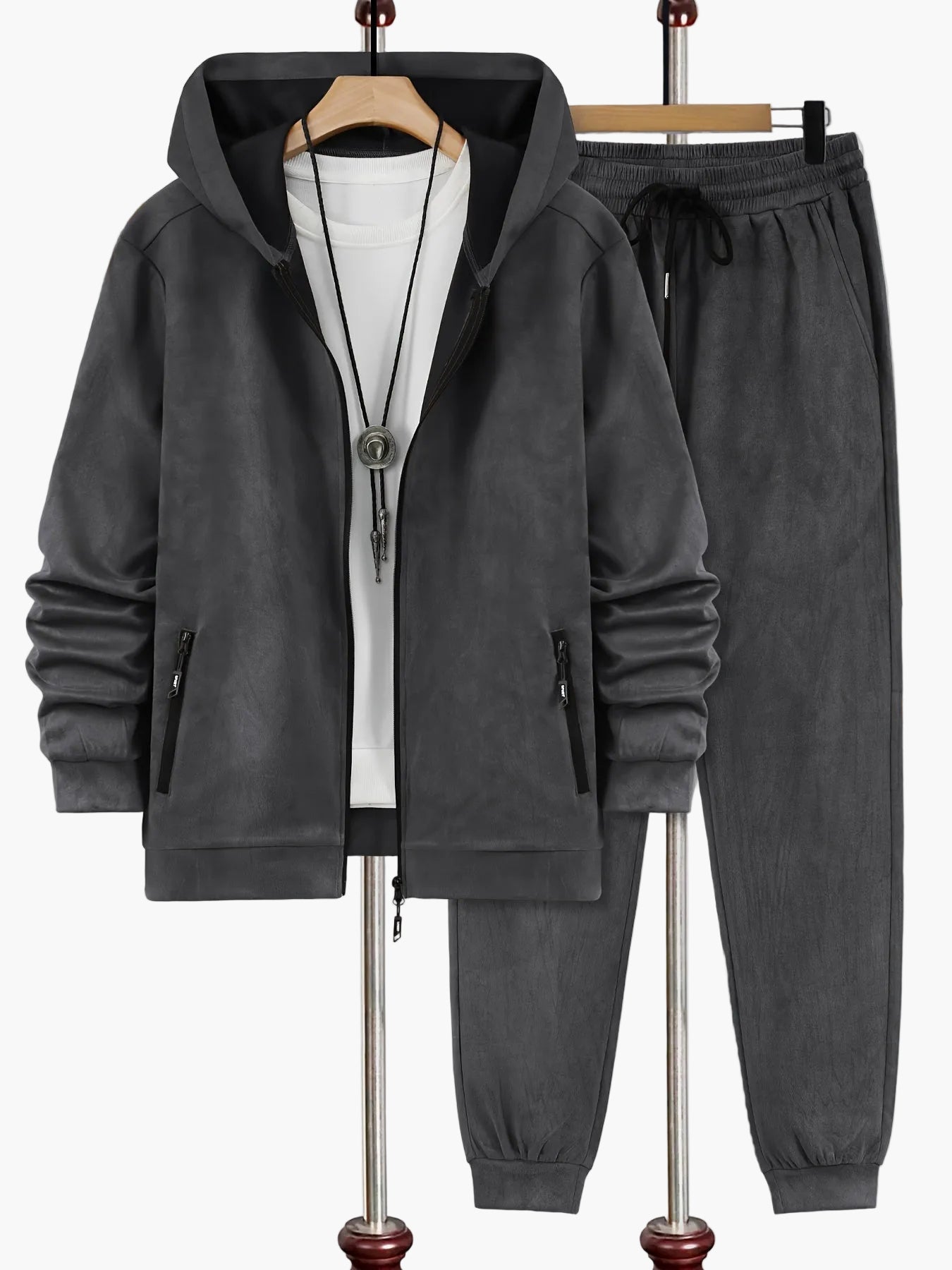 Herren Freizeit Trainingsanzug mit Kapuze – Sportlicher Zweiteiler für Alltag und Fitness