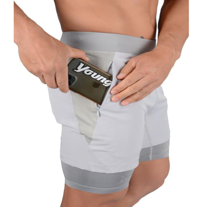 Chris – Sportliche Herren-Laufshorts aus Premium Veganleder für das Fitnessstudio