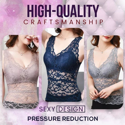 Carol – Damen Tube Top mit Spitze und Brustpolster