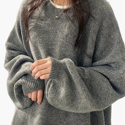 Damen Oversize Pullover Lockerer Casual Style für Herbst und Winter