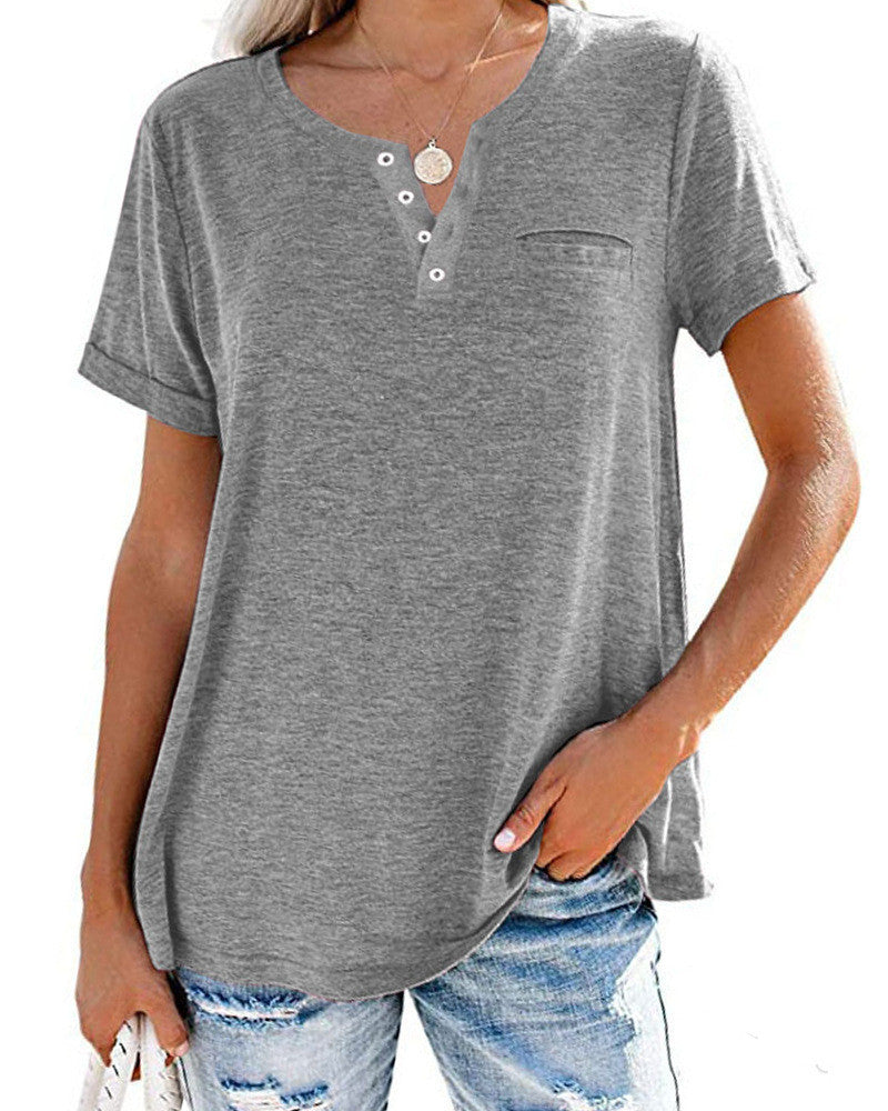 Dawn – Lockeres Damen T-Shirt mit V-Ausschnitt