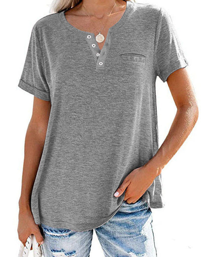 Dawn – Lockeres Damen T-Shirt mit V-Ausschnitt