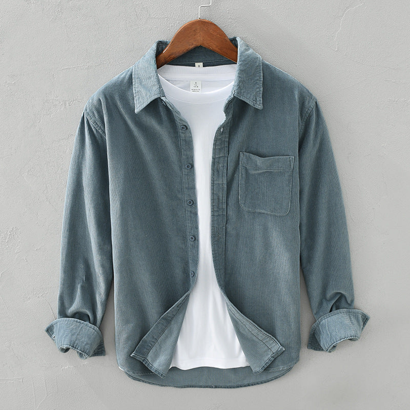 Herren Retro Freizeithemd im japanischen Stil – Lässig Modern für Alltag und Büro