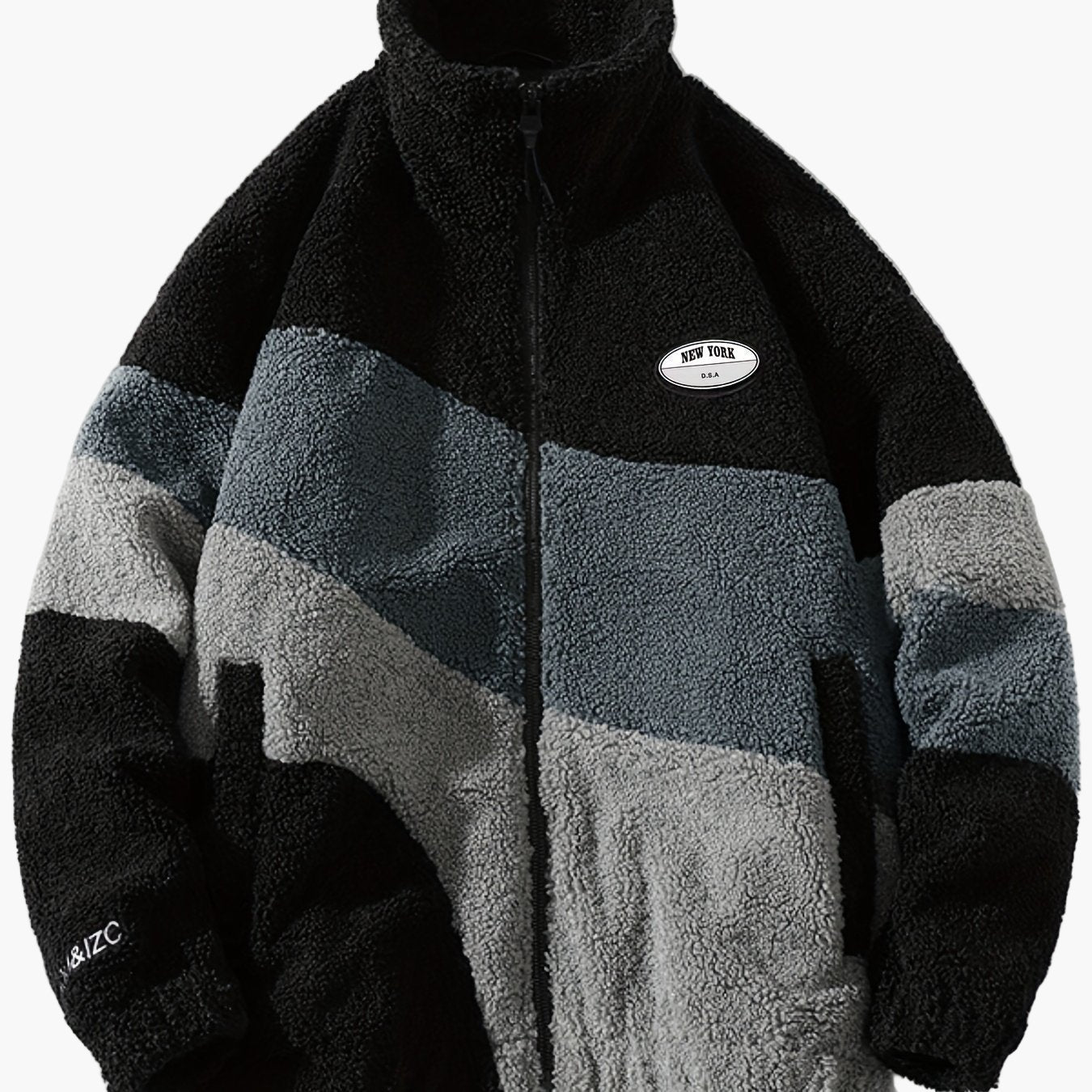 Herren Preppy Style Softshelljacke mit Farbblock-Design und Stehkragen – Freizeitjacke mit Reißverschluss