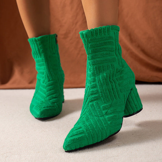 Victoria – Elegante spitze Stiefel mit hohem Absatz und Reißverschluss