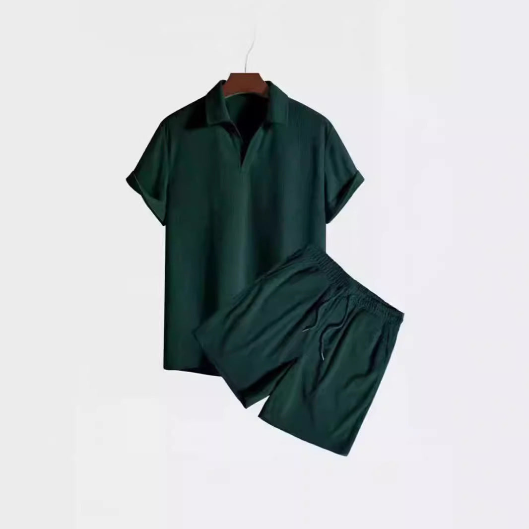 Joanne – Freizeitset aus Cord mit Kurzarmhemd und Shorts