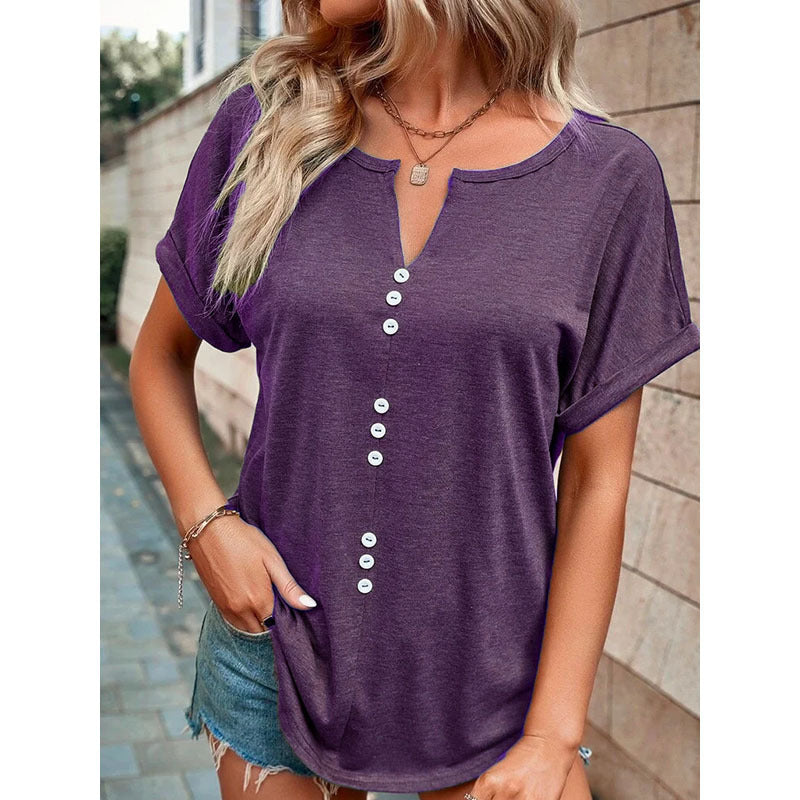 Donna – Sommerbluse mit Knopfdesign