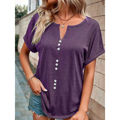 Donna – Sommerbluse mit Knopfdesign
