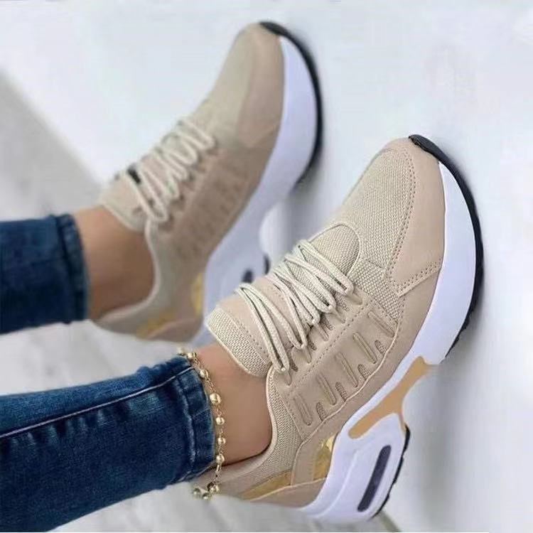 Georgina – Runde Schnürung mit Netz in Übergröße Freizeit-Sneaker