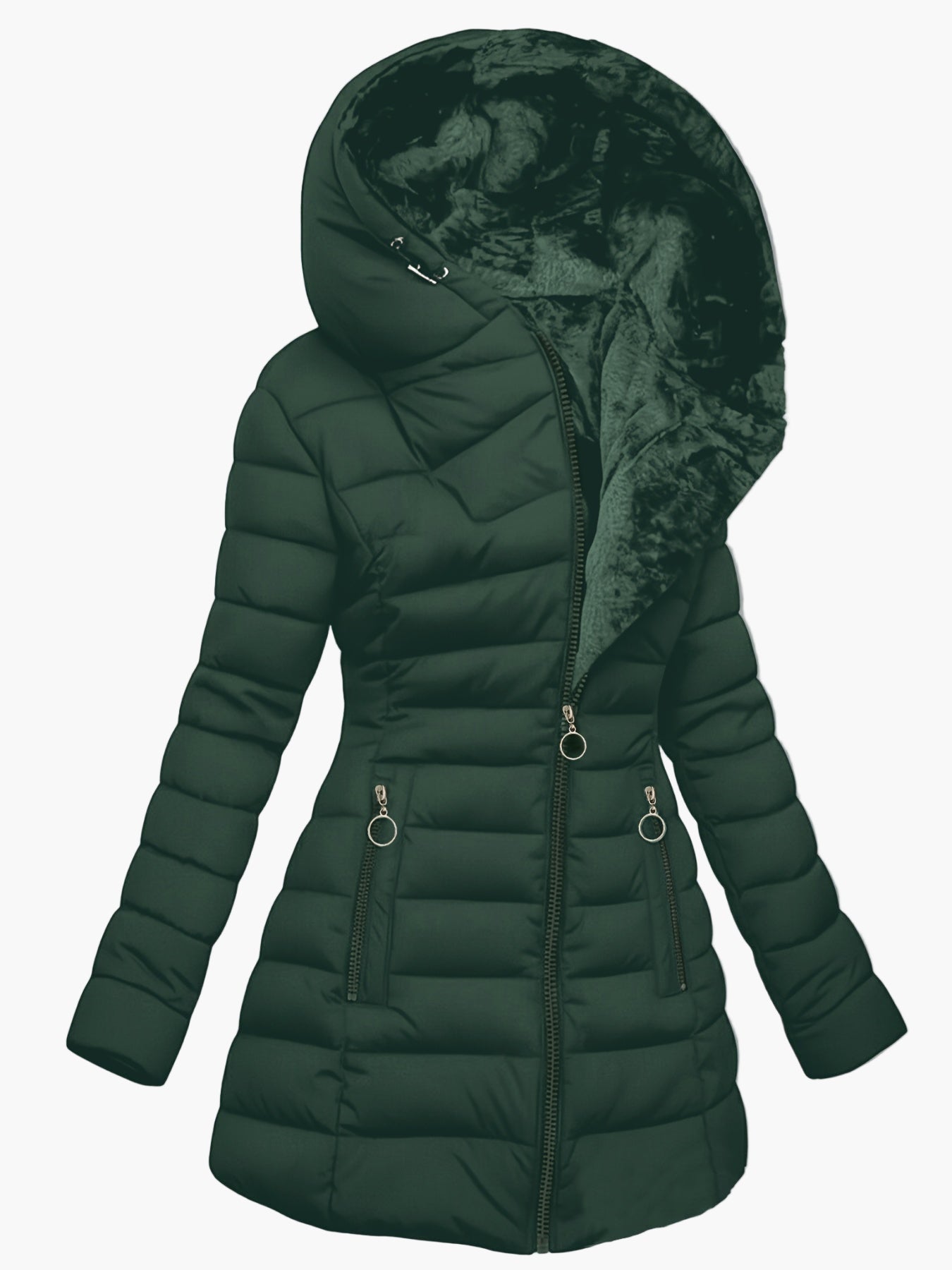 Damen Winter Steppmantel mit Kapuze – Eleganter Outdoor Parka für kalte Tage