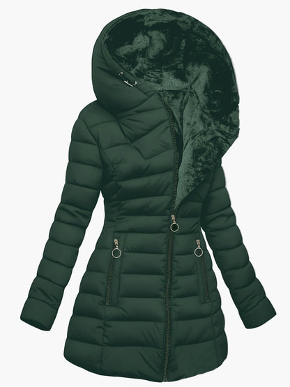 Damen Winter Steppmantel mit Kapuze – Eleganter Outdoor Parka für kalte Tage