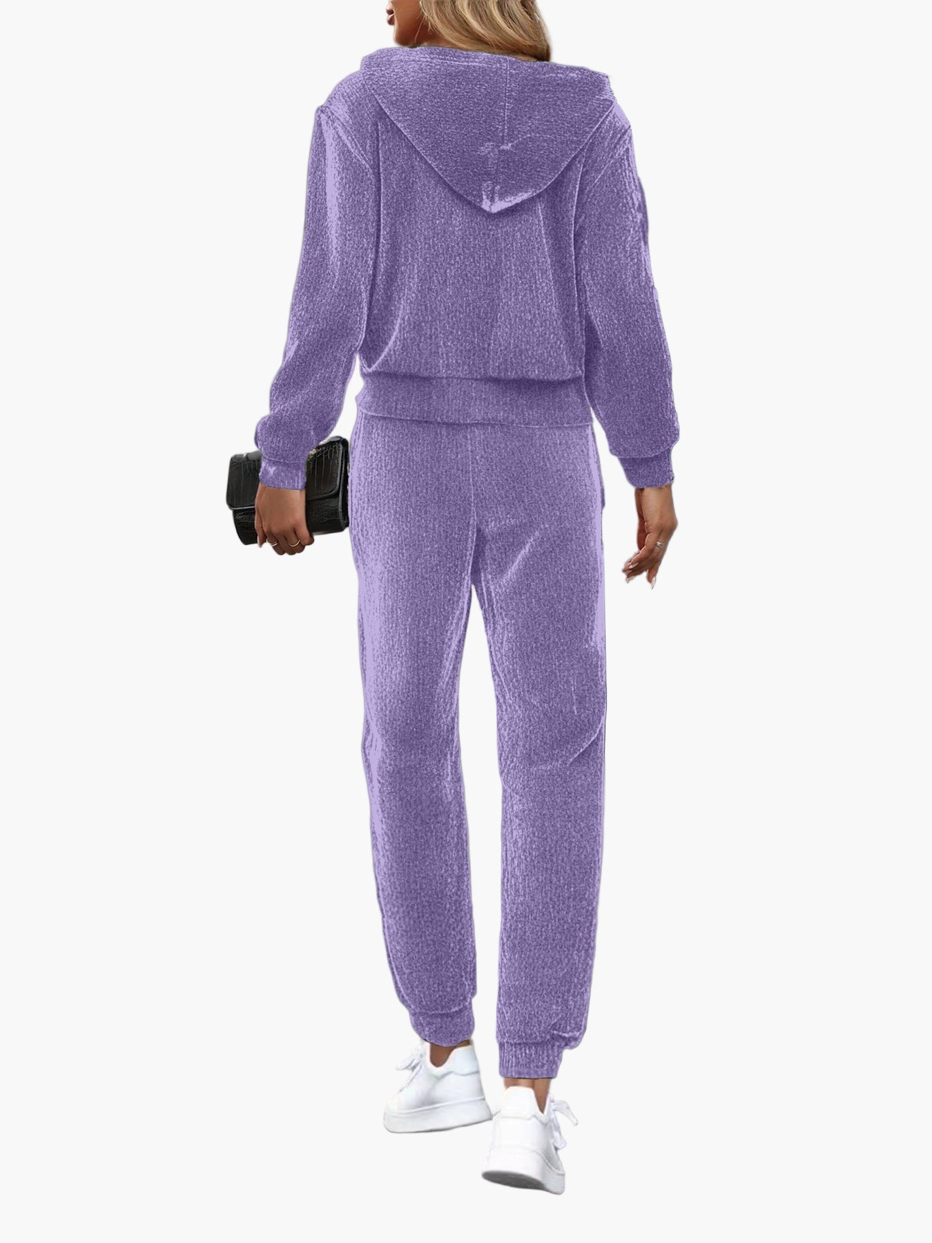 Damen Trainingsanzug Zweiteiler Set Kapuzenpullover und Jogginghose Sport Freizeit Outfit