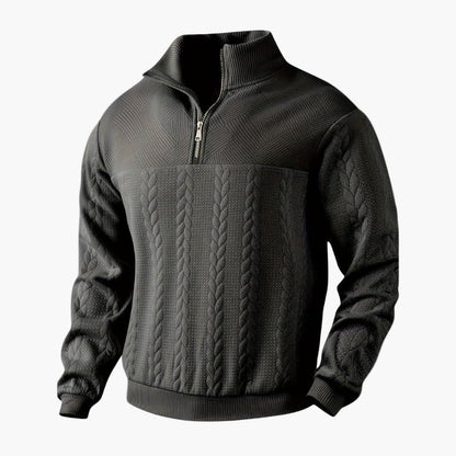 Herren Half-Zip Strickpullover – Modischer Freizeitpullover für Alltag & Büro