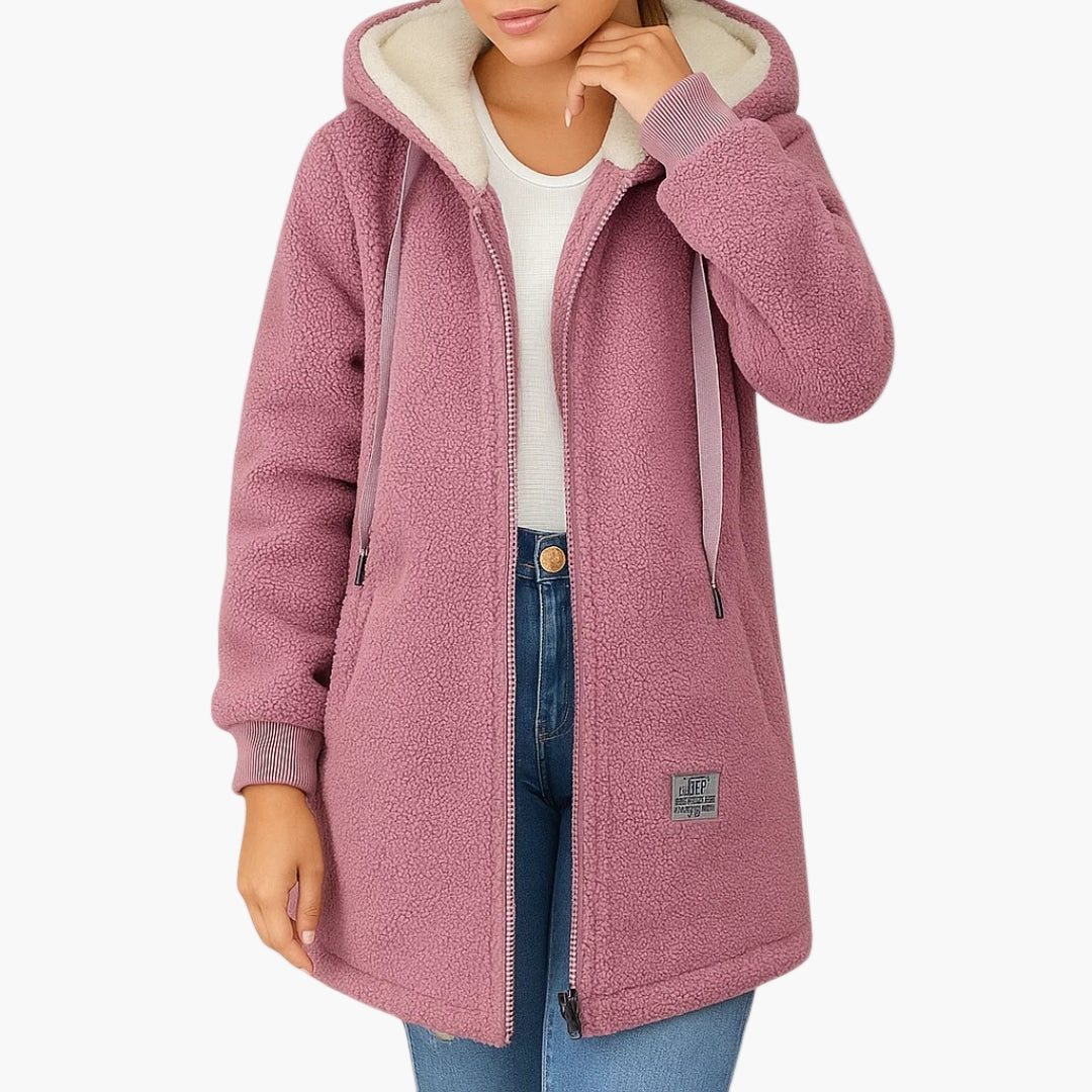 Damen Fleecejacke mit Kapuze – Lässiger Komfort und moderner Stil für Alltag und Freizeit