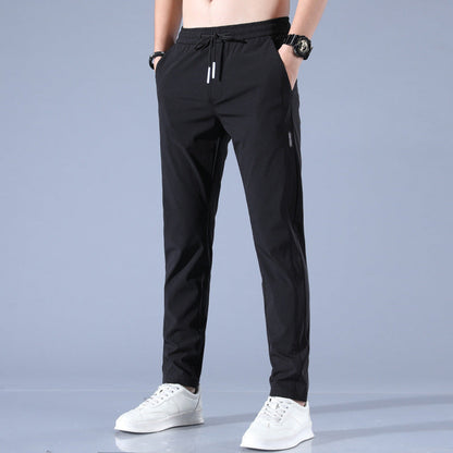 John – Atmungsaktive gerade Sporthose aus Sommer-Eis-Seide für Herren
