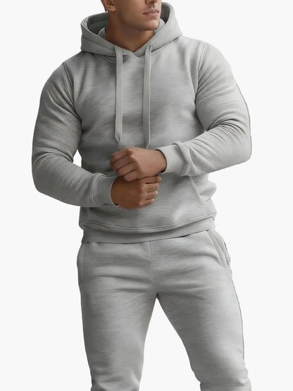Herren Sportlicher Kapuzen-Trainingsanzug Freizeit Set – Athleisure Look für Alltag und Fitness