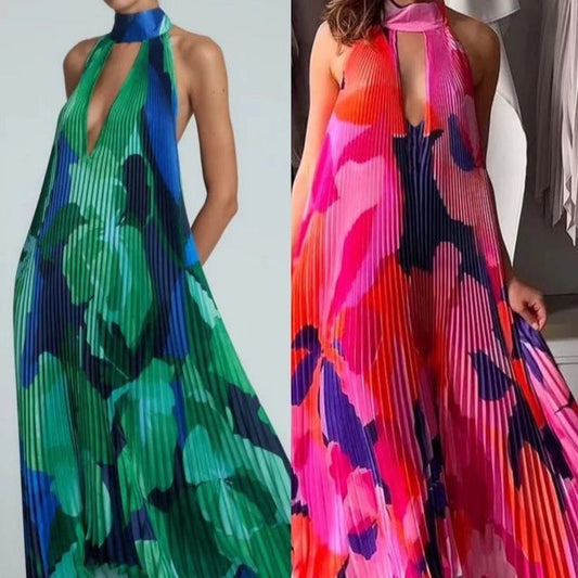 Chelsea – Schwingendes Kleid mit Tiefem V-Ausschnitt und Rückenfreiem Design