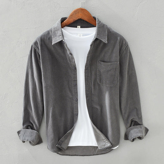 Herren Retro Freizeithemd im japanischen Stil – Lässig Modern für Alltag und Büro
