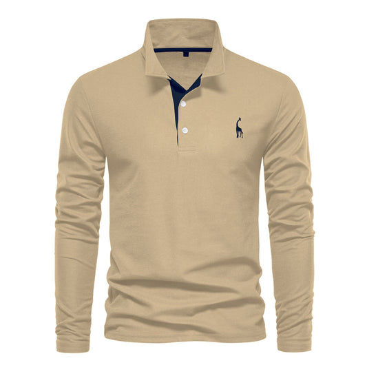 Herren Langarm Poloshirt Klassisch Modern Business & Freizeit