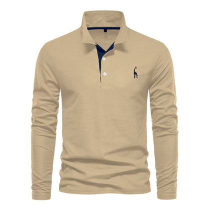 Herren Langarm Poloshirt Klassisch Modern Business & Freizeit