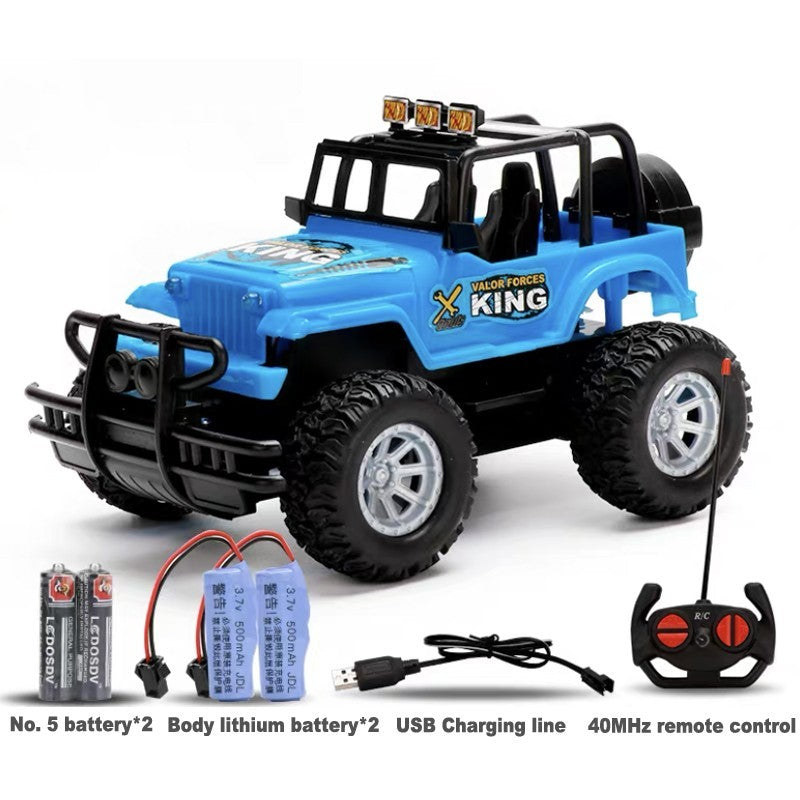 Ferngesteuertes Offroad-Spielzeugauto für Jungen – RC Jeep mit Controller, Abenteuerfahrzeug für Kinder