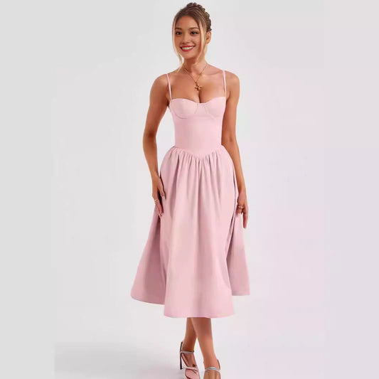 Vanessa – Französisches Retro-Langes Kleid im Hofstil