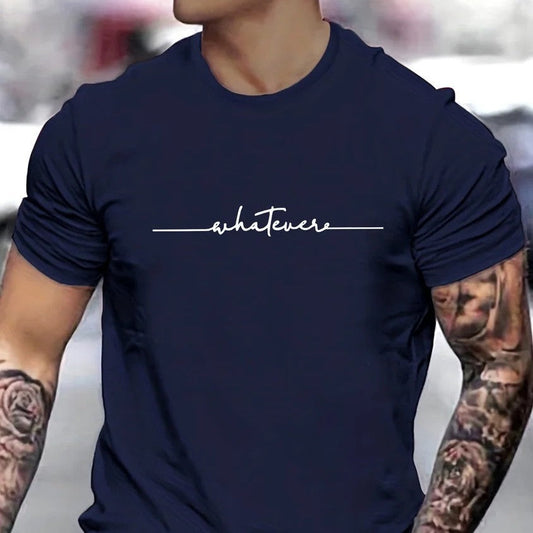 Roy – Lustiges bedrucktes Rundhals-T-Shirt in Übergrößen für Herren
