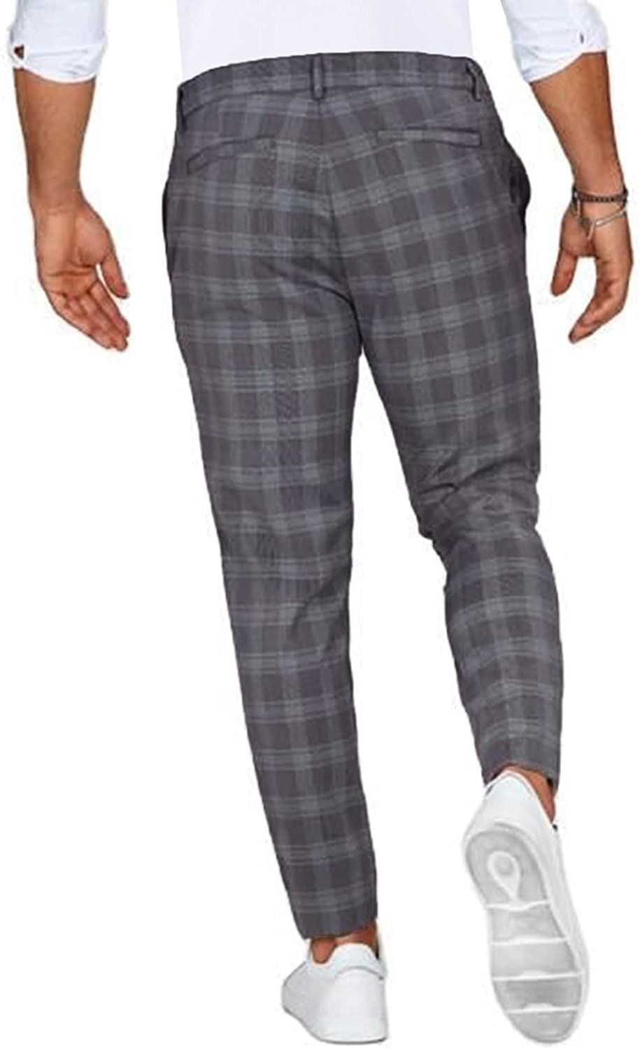 Herren Chino Hose Kariert – Modischer Slim Fit Style für Freizeit & Alltag