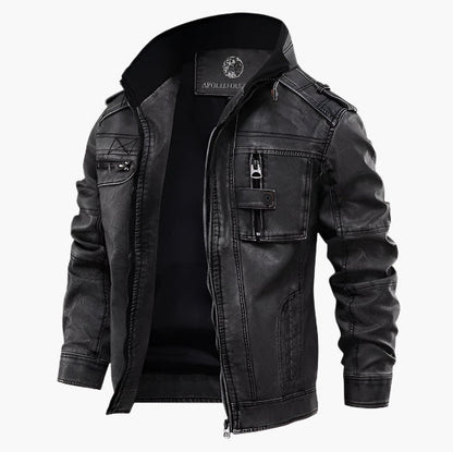 Herren Bikerjacke Vintage Stil – Modische Übergangsjacke für Freizeit und Alltag