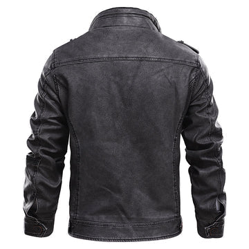 Herren Bikerjacke Vintage Stil – Modische Übergangsjacke für Freizeit und Alltag