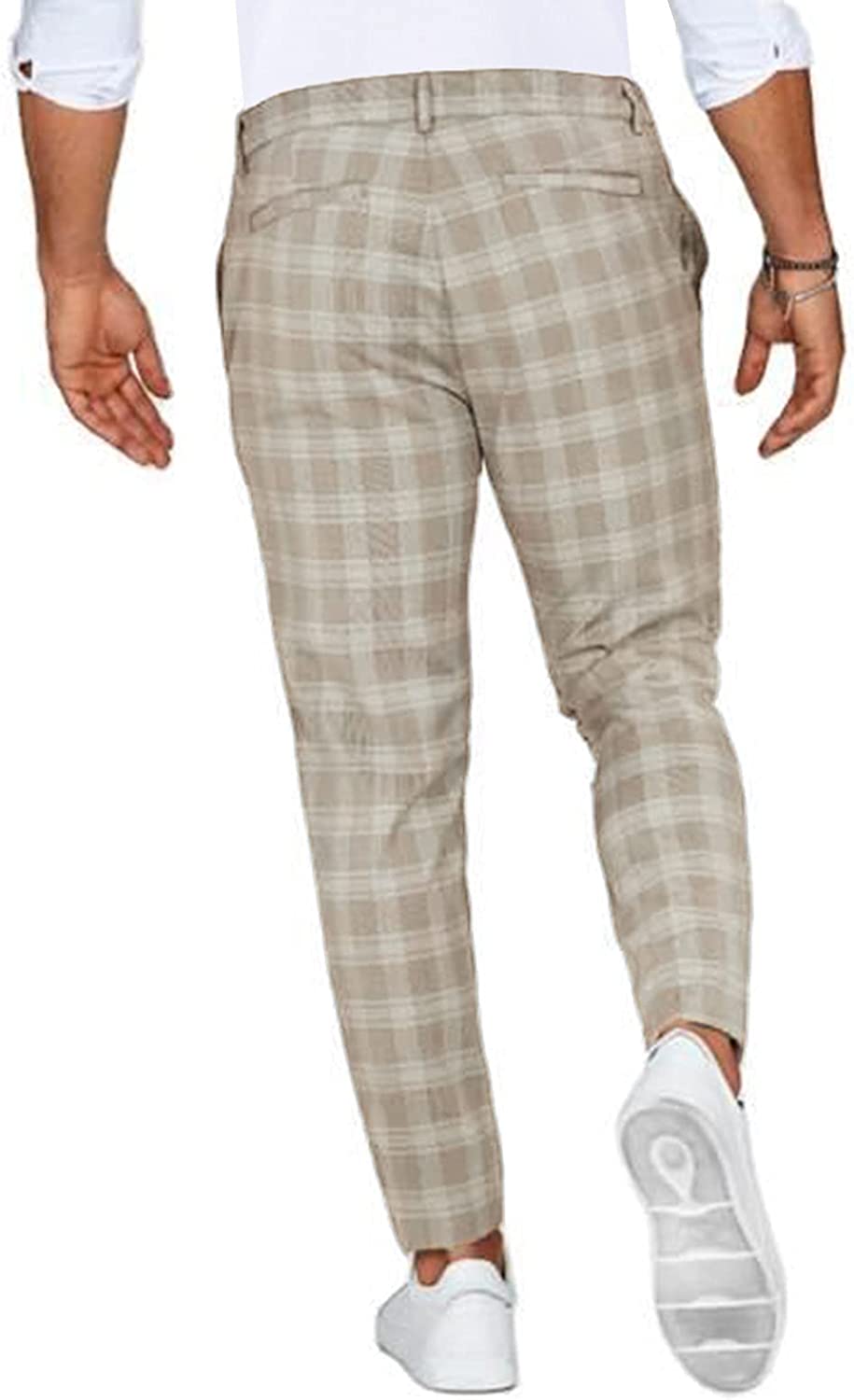 Herren Chino Hose Kariert – Modischer Slim Fit Style für Freizeit & Alltag
