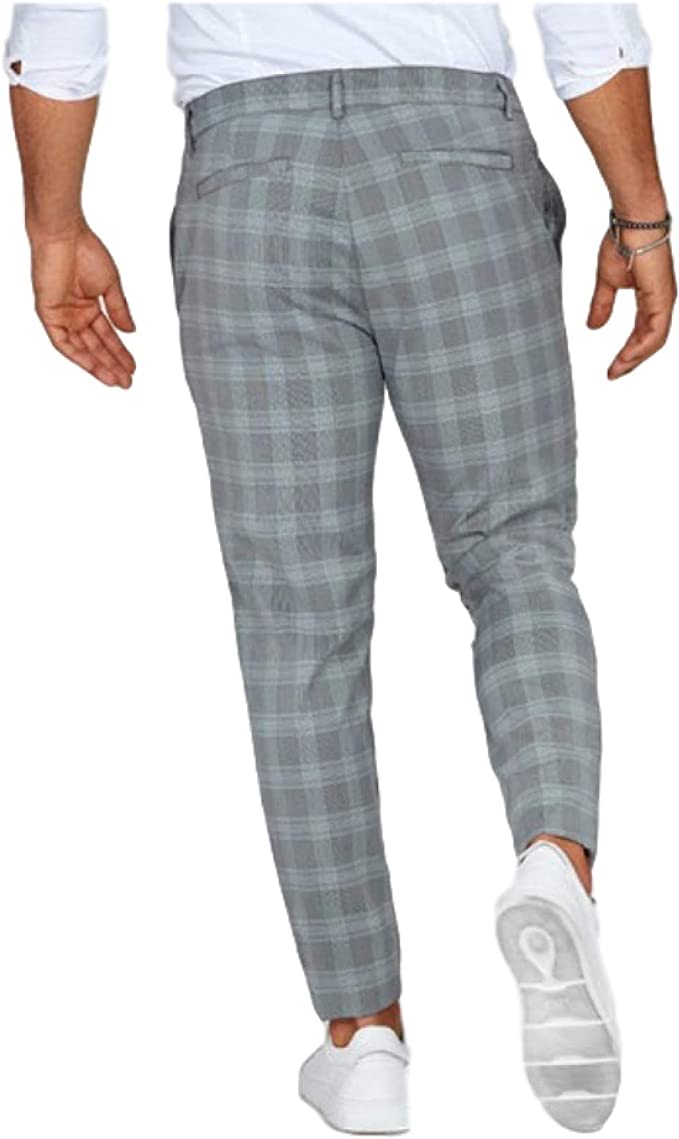 Herren Chino Hose Kariert – Modischer Slim Fit Style für Freizeit & Alltag