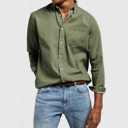 Herren Freizeithemd mit Button-Down-Kragen – Klassisches, Stilvolles Hemd für Alltag & Büro